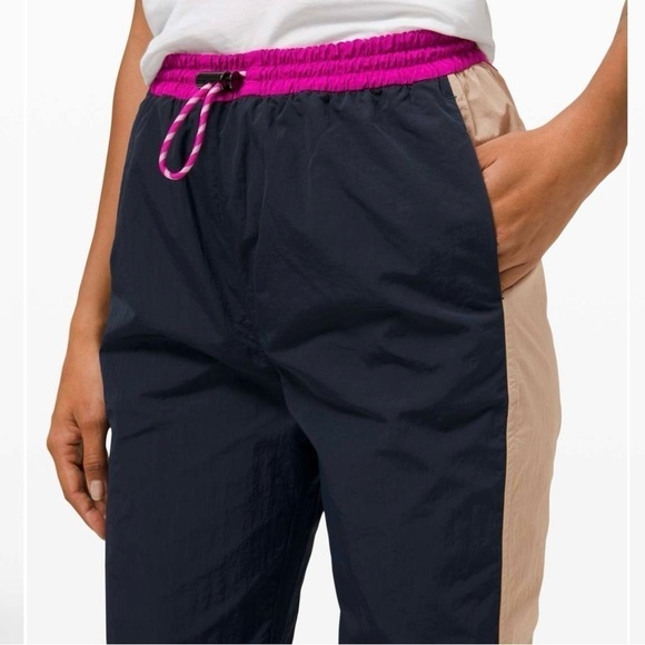 Lululemon Sz 2 Evergreen Track Pant True Navy / Cafe Au Lait / Ripened Raspberry - Picture 6 of 15